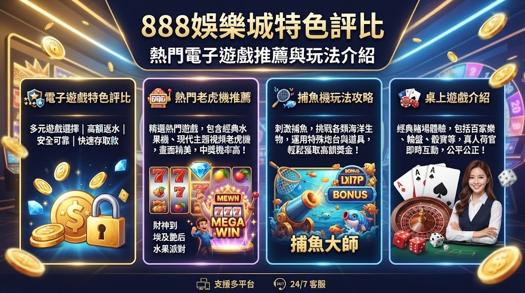探索 888 娛樂城最夯電子遊戲！